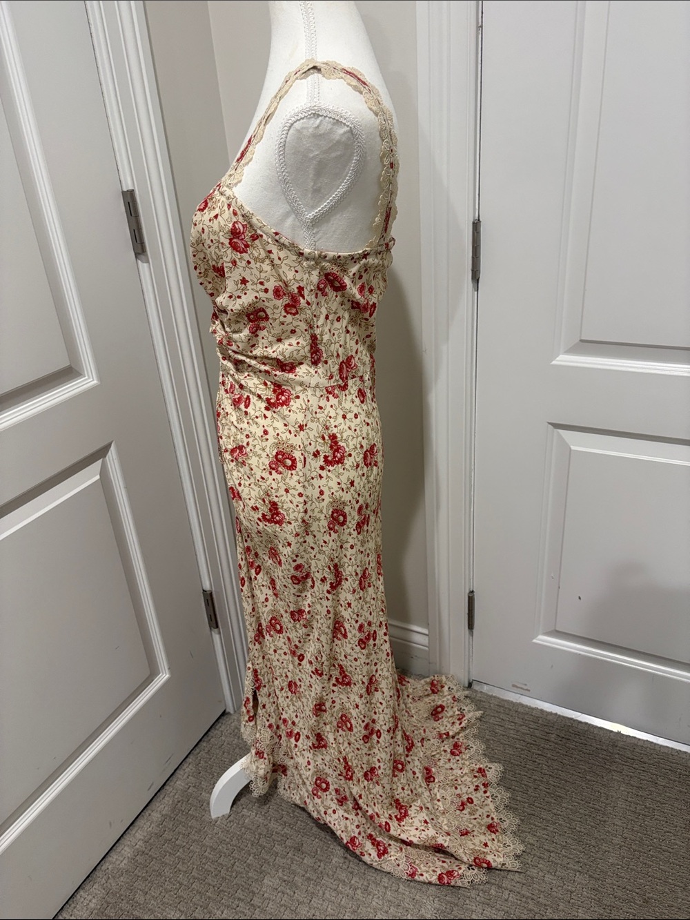 Cinq de Sept floral sundress- classic ruching and high low hem - Picture 2 of 6